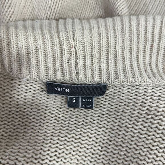 Vince Beige Wool Yak Blend Open Front Cardigan Sweater Size S - Picture 6 of 10
